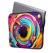 Lebhafte Abstrakte kosmische Vortex Kunst Laptopschutzhülle (Vorderseite Links)