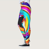 Lebhafte Abstrakte kosmische Vortex Kunst Leggings (Links)
