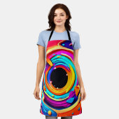 Lebhafte Abstrakte kosmische Vortex Kunst Schürze (Getragen)