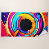 Lebhafte Abstrakte kosmische Vortex Kunst Strandtuch (Vorderseite)