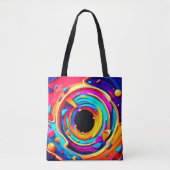 Lebhafte Abstrakte kosmische Vortex Kunst Tasche (Vorderseite)