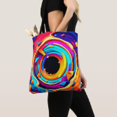 Lebhafte Abstrakte kosmische Vortex Kunst Tasche (Von Nahem)