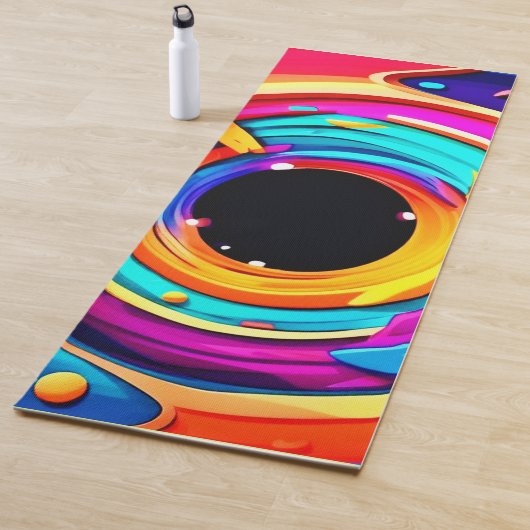 Lebhafte Abstrakte kosmische Vortex Kunst Yogamatte (Beispiel)