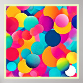 Lebhafte Abstrakte Kreise Poster (Vorne)