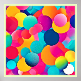Lebhafte Abstrakte Kreise Poster