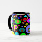 Lebhafte abstrakte Kreise Tasse (Vorderseite Links)