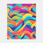 Lebhafte Abstrakte Kunst der Wavy Fleecedecke (Vorderseite)