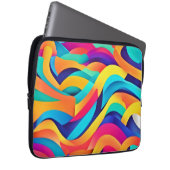 Lebhafte Abstrakte Kunst der Wavy Laptopschutzhülle (Vorne Rechts)