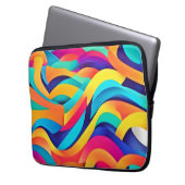 Lebhafte Abstrakte Kunst der Wavy Laptopschutzhülle (Vorderseite Links)