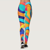 Lebhafte Abstrakte Kunst der Wavy Leggings (Rückseite)