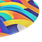 Lebhafte Abstrakte Kunst der Wavy Schneidebrett (Ecke)