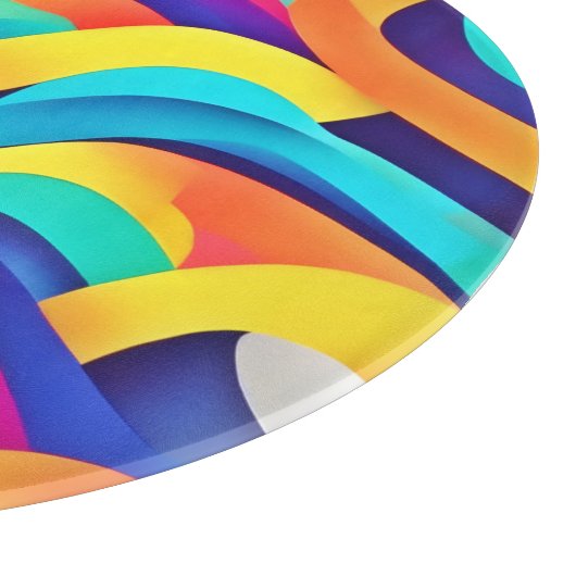 Lebhafte Abstrakte Kunst der Wavy Schneidebrett (Ecke)