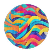 Lebhafte Abstrakte Kunst der Wavy Schneidebrett (Vorderseite)