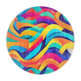 Lebhafte Abstrakte Kunst der Wavy Schneidebrett