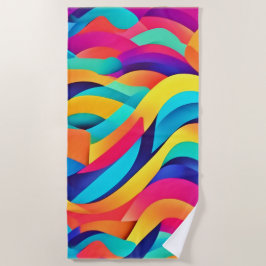 Lebhafte Abstrakte Kunst der Wavy Strandtuch
