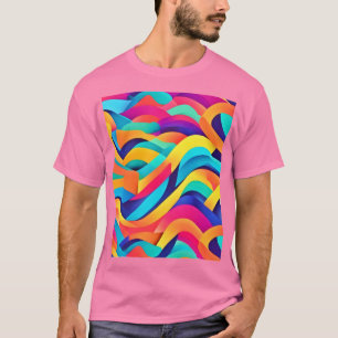 Lebhafte Abstrakte Kunst der Wavy T-Shirt