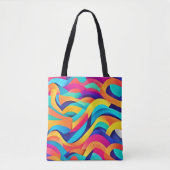 Lebhafte Abstrakte Kunst der Wavy Tasche (Vorderseite)