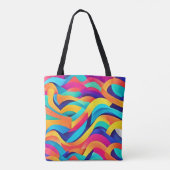 Lebhafte Abstrakte Kunst der Wavy Tasche (Rückseite)
