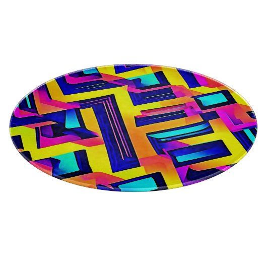 Lebhafte Abstrakte Kunst: Energie entfesselt Schneidebrett (Ecke)