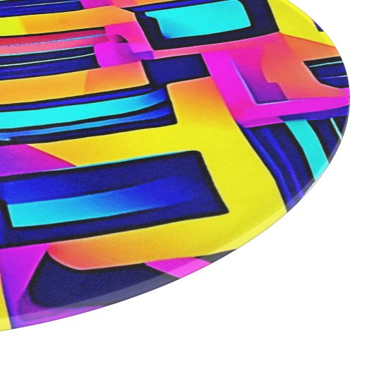 Lebhafte Abstrakte Kunst: Energie entfesselt Schneidebrett (Ecke)