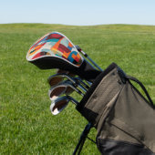 Lebhafte Abstrakte Kunst - expressives und farbenf Golf Headcover (In SItu)