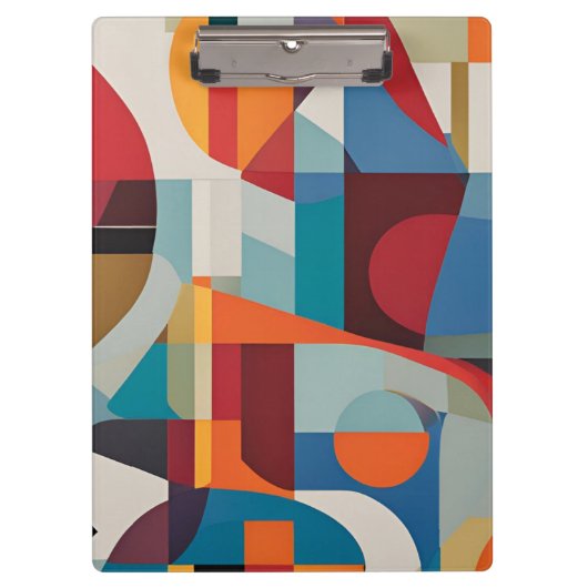 Lebhafte Abstrakte Kunst - expressives und farbenf Klemmbrett (Vorderseite)