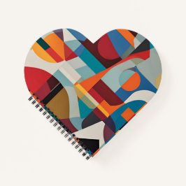 Lebhafte Abstrakte Kunst - expressives und farbenf Notizblock