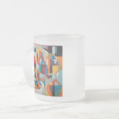 Lebhafte Abstrakte Kunst - farbenfrohe Gestaltung Mattglastasse (Vorderseite Links)