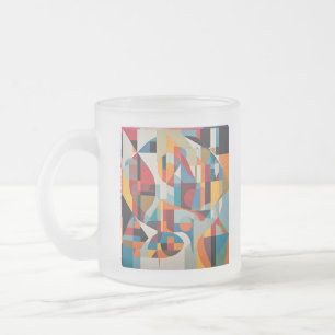 Lebhafte Abstrakte Kunst - farbenfrohe Gestaltung Mattglastasse