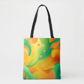 Lebhafte Abstrakte Kunst im Herzen Tasche (Vorderseite)
