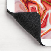 Lebhafte Abstrakte Kunst in Rot und Gold Mousepad (Ecke)