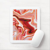 Lebhafte Abstrakte Kunst in Rot und Gold Mousepad (Mit Mouse)