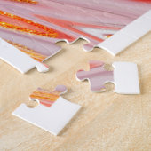 Lebhafte Abstrakte Kunst in Rot und Gold Puzzle (Seite)