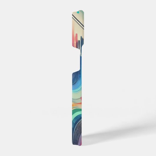 "Lebhafte Abstrakte Kunst" iPhone Hülle (Rechte Seite)