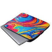 Lebhafte Abstrakte Kunst Laptopschutzhülle (Vorne Knopf)