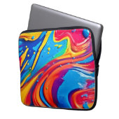 Lebhafte Abstrakte Kunst Laptopschutzhülle (Vorderseite Links)