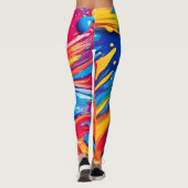 Lebhafte Abstrakte Kunst Leggings (Rückseite)