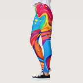 Lebhafte Abstrakte Kunst Leggings (Links)