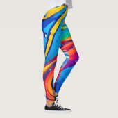 Lebhafte Abstrakte Kunst Leggings (Rechts)