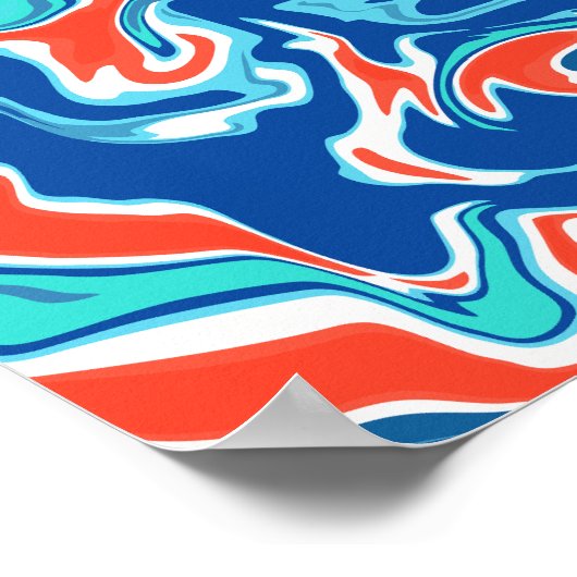 Lebhafte Abstrakte Kunst Poster (Ecke)