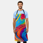 Lebhafte Abstrakte Kunst Schürze (Getragen)