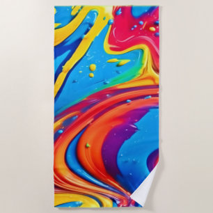 Lebhafte Abstrakte Kunst Strandtuch