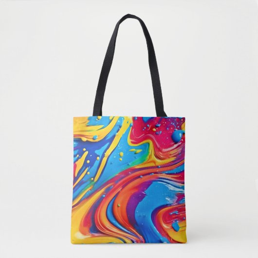 Lebhafte Abstrakte Kunst Tasche (Vorderseite)