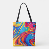 Lebhafte Abstrakte Kunst Tasche (Rückseite)