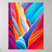 Lebhafte Abstrakte Landschaft des Grand Canyon Poster (Vorne)