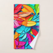 Lebhafte Abstrakte Leaf Art Badhandtuch Set (Handtuch)
