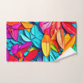 Lebhafte Abstrakte Leaf Art Badhandtuch Set (Handtuch)