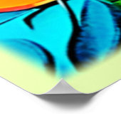 Lebhafte Abstrakte Leaf Art Poster (Ecke)