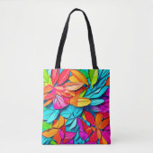 Lebhafte Abstrakte Leaf Art Tasche (Vorderseite)