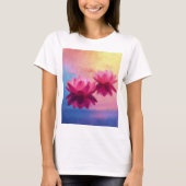 Lebhafte Abstrakte Lotus-Blume T-Shirt (Vorderseite)